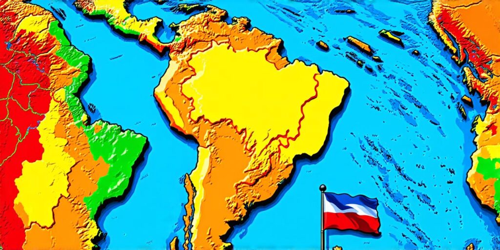 Which countries are located in South America?