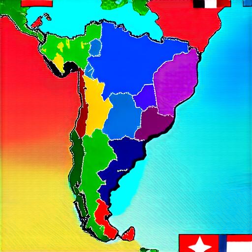 Which countries are located in South America?