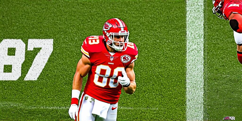 Why does Travis Kelce choose the number 87 for his jersey?